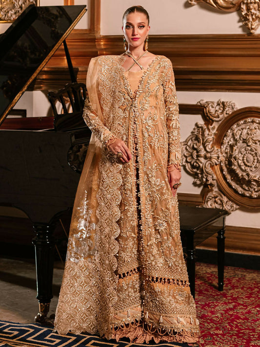 Parishay embroidered lawn front with intricate neckline and borders – unstitched 3-piece sui