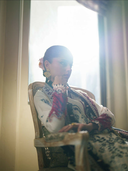 Binilyas Heritage Dore Summer'26 Lawn Embroidered Unstitched 3-Piece Suit-171-A