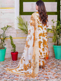 MH Cloth House Cotton Lawn Embroidered Stitched 3-Piece Suit-Hooriyah