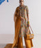 Hussain Rehar Candy Soap Organza Embellished Stitched 3-Piece Suit-Senap