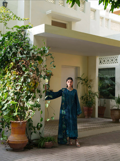 Binilyas Heritage Dore Summer'26 Lawn Embroidered Unstitched 3-Piece Suit-173-A