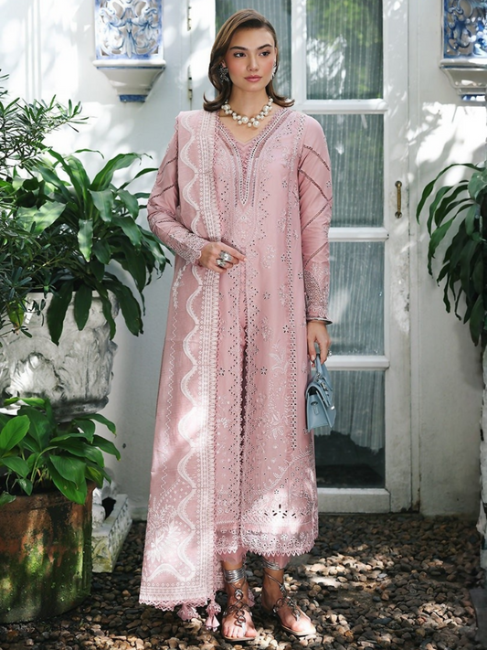 Qalamkar Qline Lawn Drop-1 Embroidered Unstitched 3-Piece Suit-RP-06-Noore