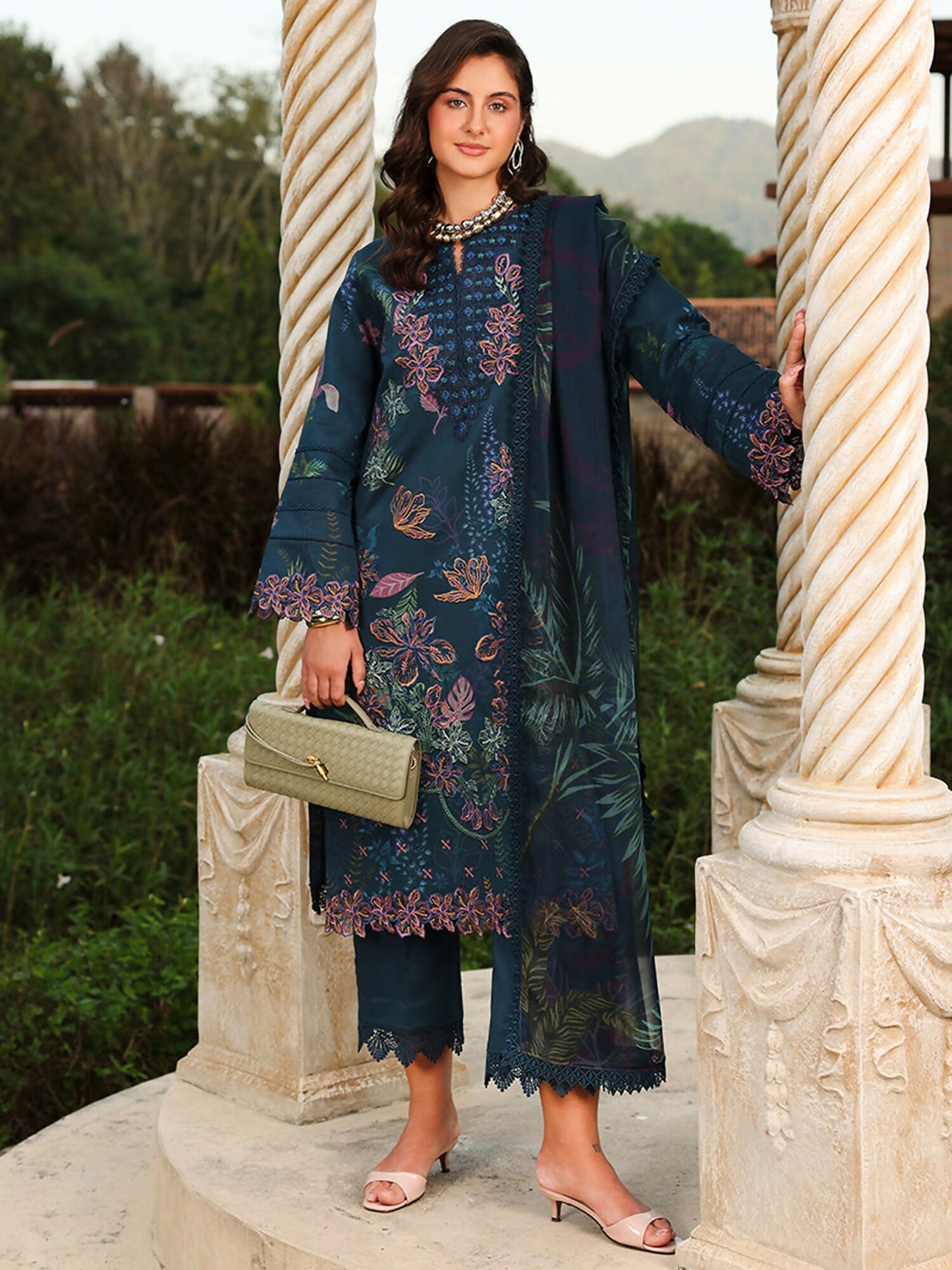 Rang Rasiya Florence Summer Edit'26 Lawn Embroidered Unstitched 3-Piece Suit-Eshal