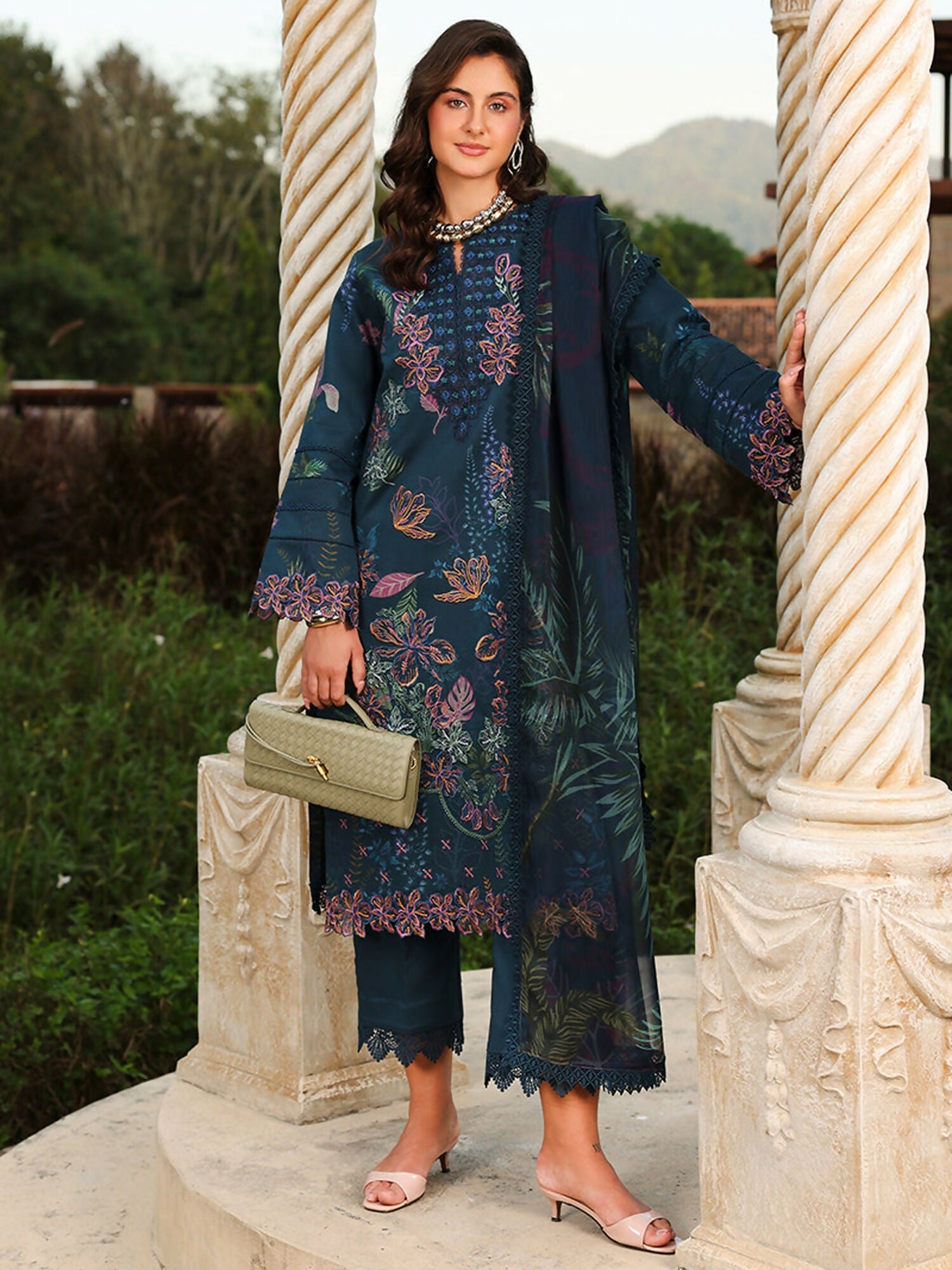 Rang Rasiya Florence Summer Edit'26 Lawn Embroidered Unstitched 3-Piece Suit-Eshal