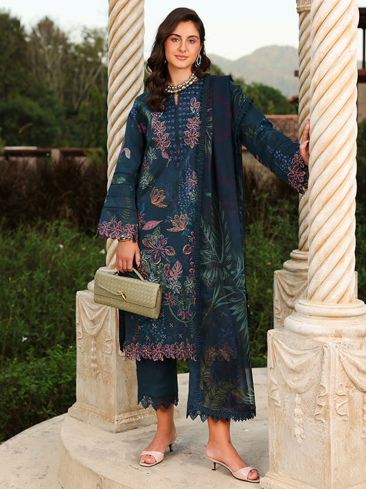 Rang Rasiya Florence Summer Edit'26 Lawn Embroidered Unstitched 3-Piece Suit-Eshal