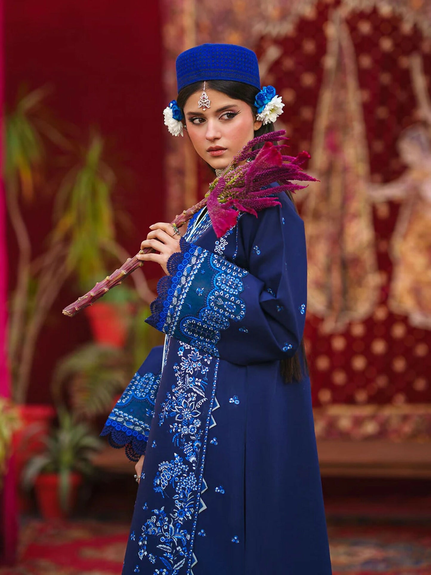 Mahnur Gul Luxury Lawn'26 Embroidered Unstitched 3-Piece Suit-G-003