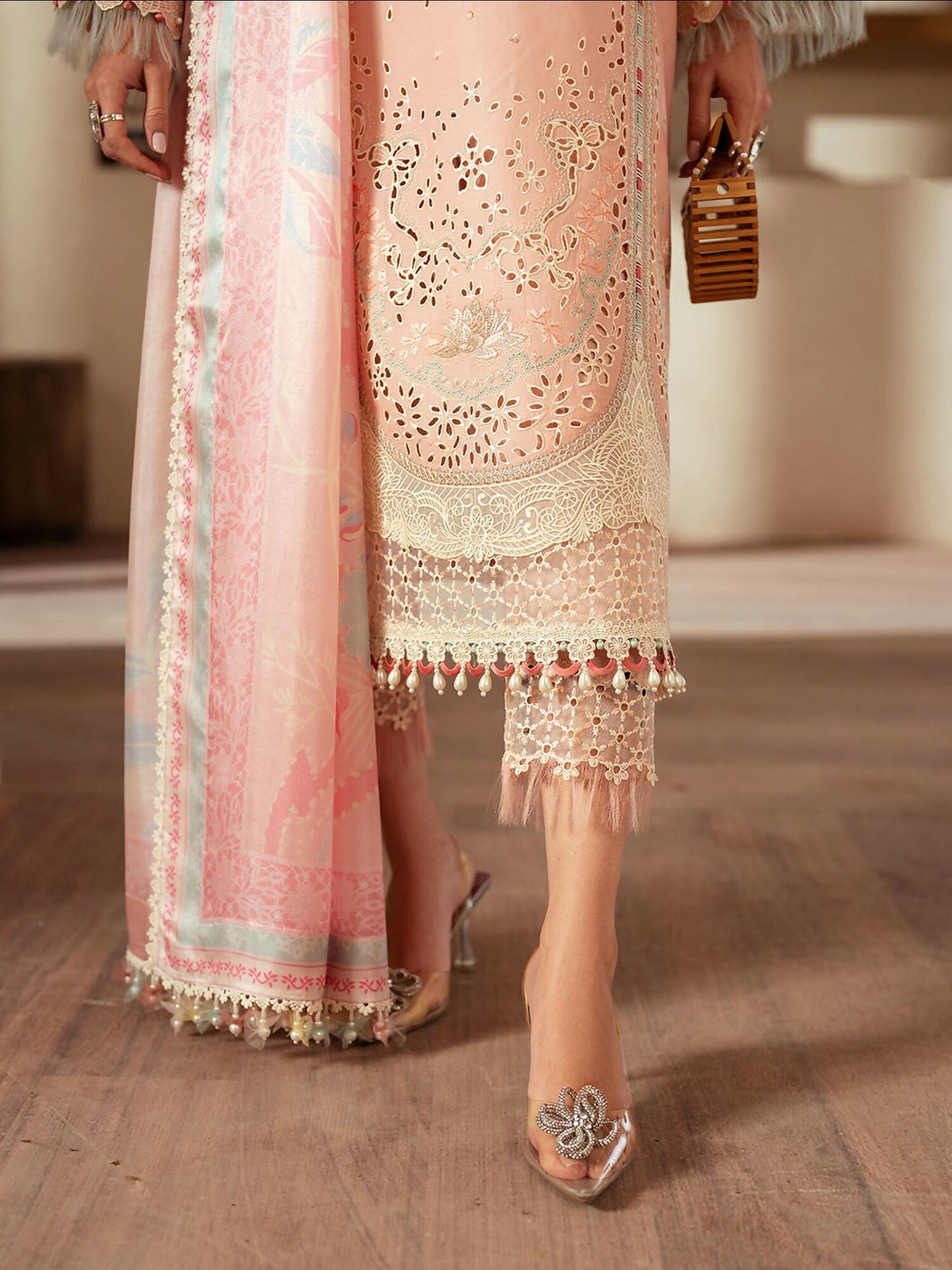 Binilyas Mehroze Lawn Embroidered Unstitched 3-Piece Suit-91 - B