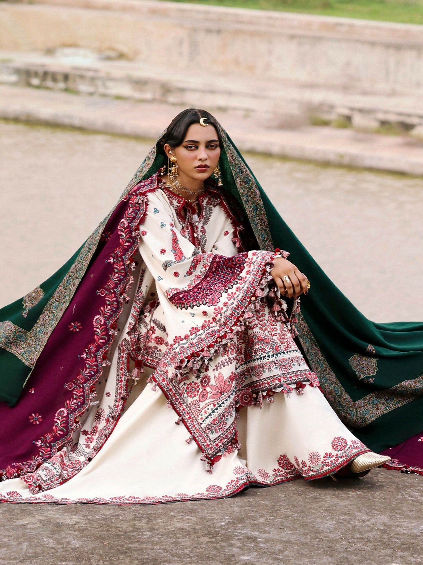 Hussain Rehar Karandi'25 Embroidered Unstitched 3-Piece Suit-Afsaneh