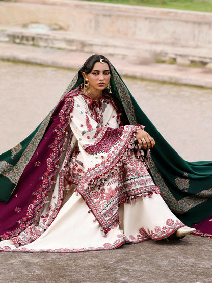 Hussain Rehar Karandi'25 Embroidered Unstitched 3-Piece Suit-Afsaneh