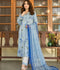 Panache Apparel Mah-e-Noor Intermix Rawsilk Printed Stitched Suit-Frost Blue