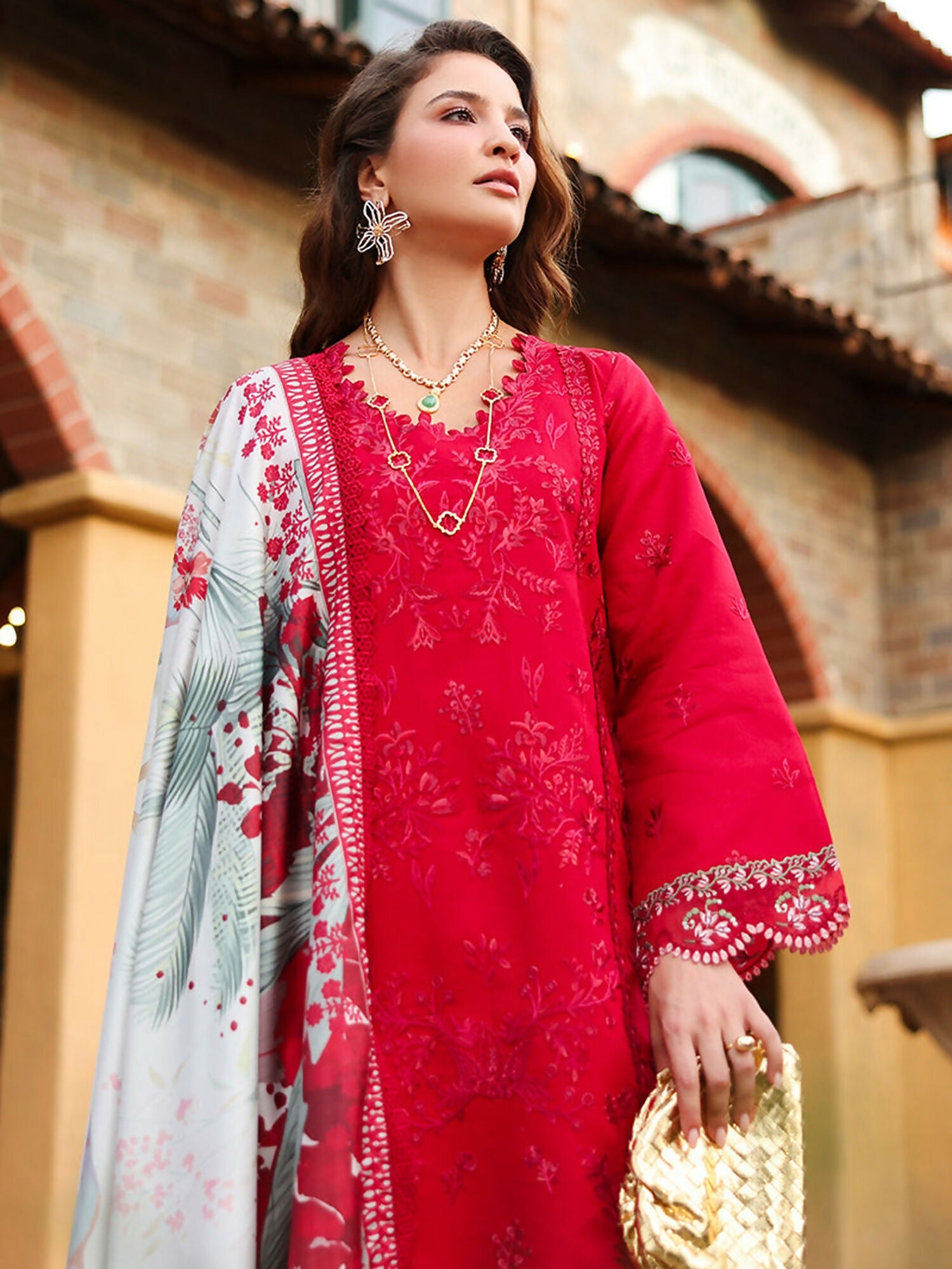 Rang Rasiya Florence Summer Edit'26 Lawn Embroidered Unstitched 3-Piece Suit-Meharmah