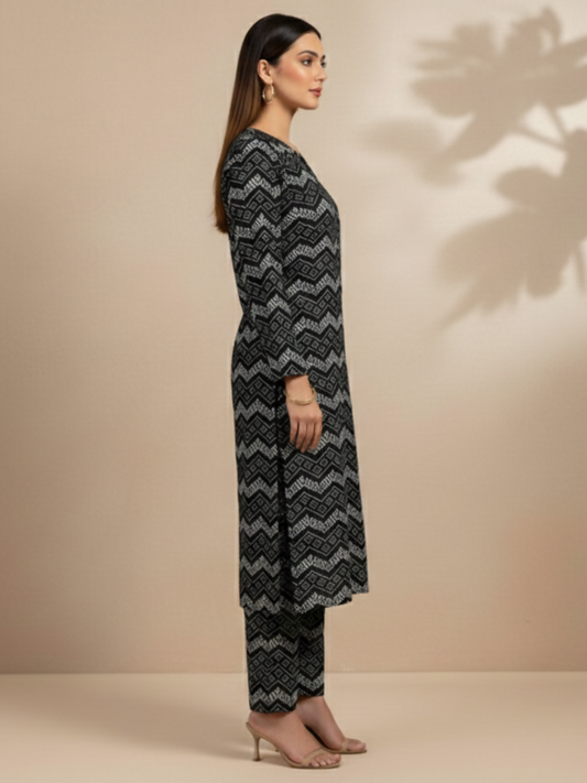 Bin Shaukat Classic Lawn Printed Unstitched 2-Piece Suit