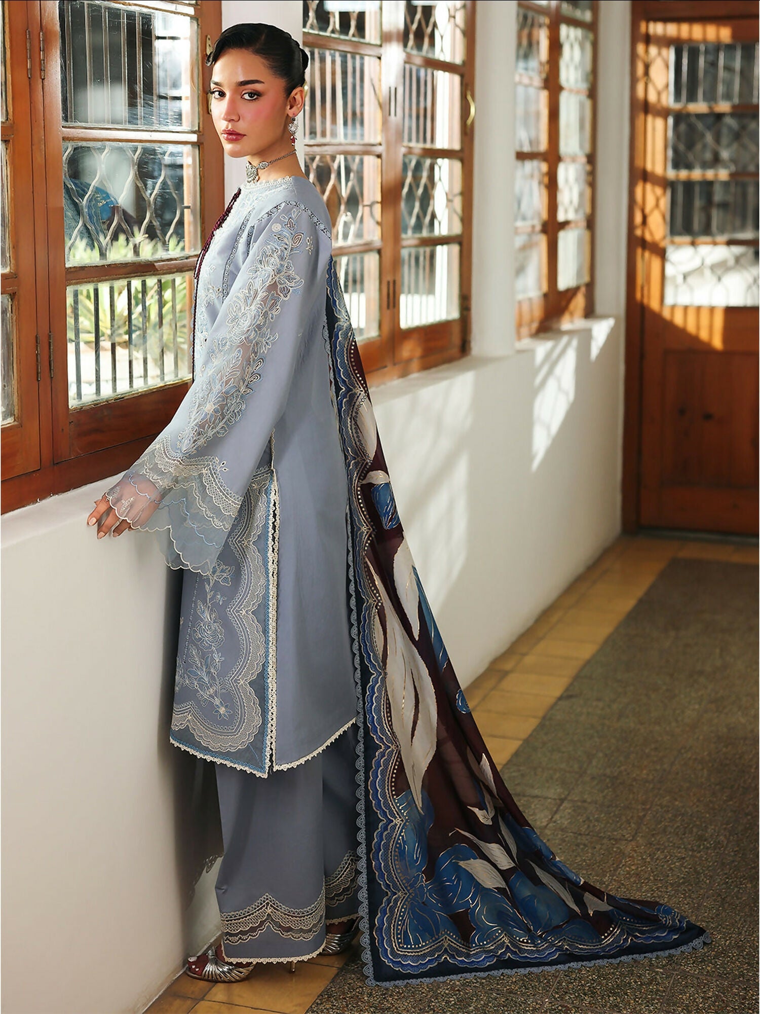 Binilyas Lumina Summer Lawn Embroidered Unstitched 3-Piece Suit-L72-A