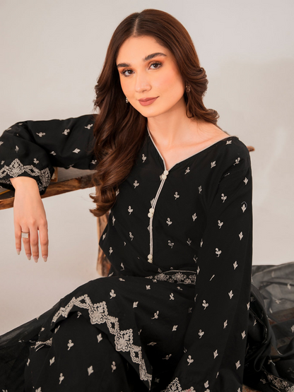 Panache Apparel Linen Embroidered Stitched Suit-Jordan