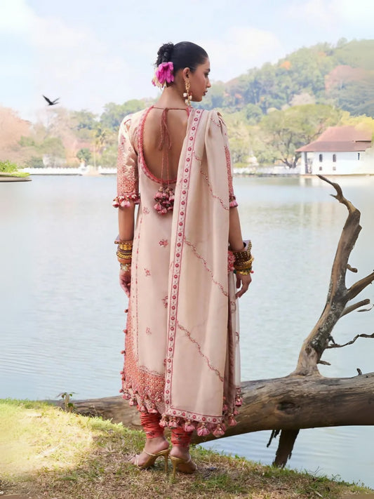 Hussain Rehar Lawn'25 Embroidered Unstitched 3-Piece Suit-Mari