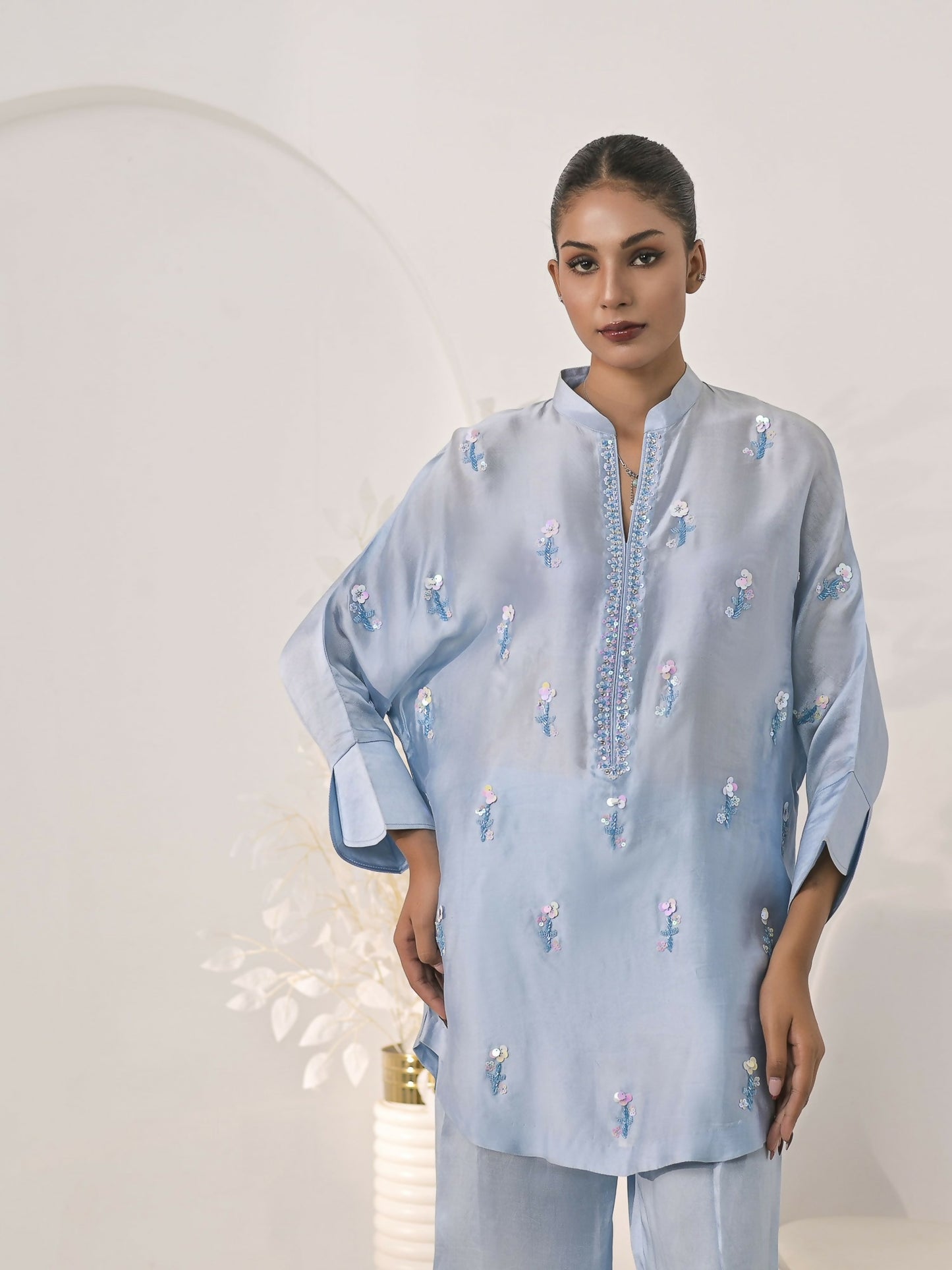 Ruby's Couture The Luxe Edit Sheesha Silk Embellished Stitched 2-Piece Suit-Aira