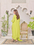 Ruby's Couture Shireen Raw Silk Embroidered Stitched 3-Piece Suit-Chandi