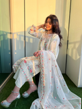 Kachy Dhaagy Lawn Embroidered Unstitched 3-Piece Suit-Eidi