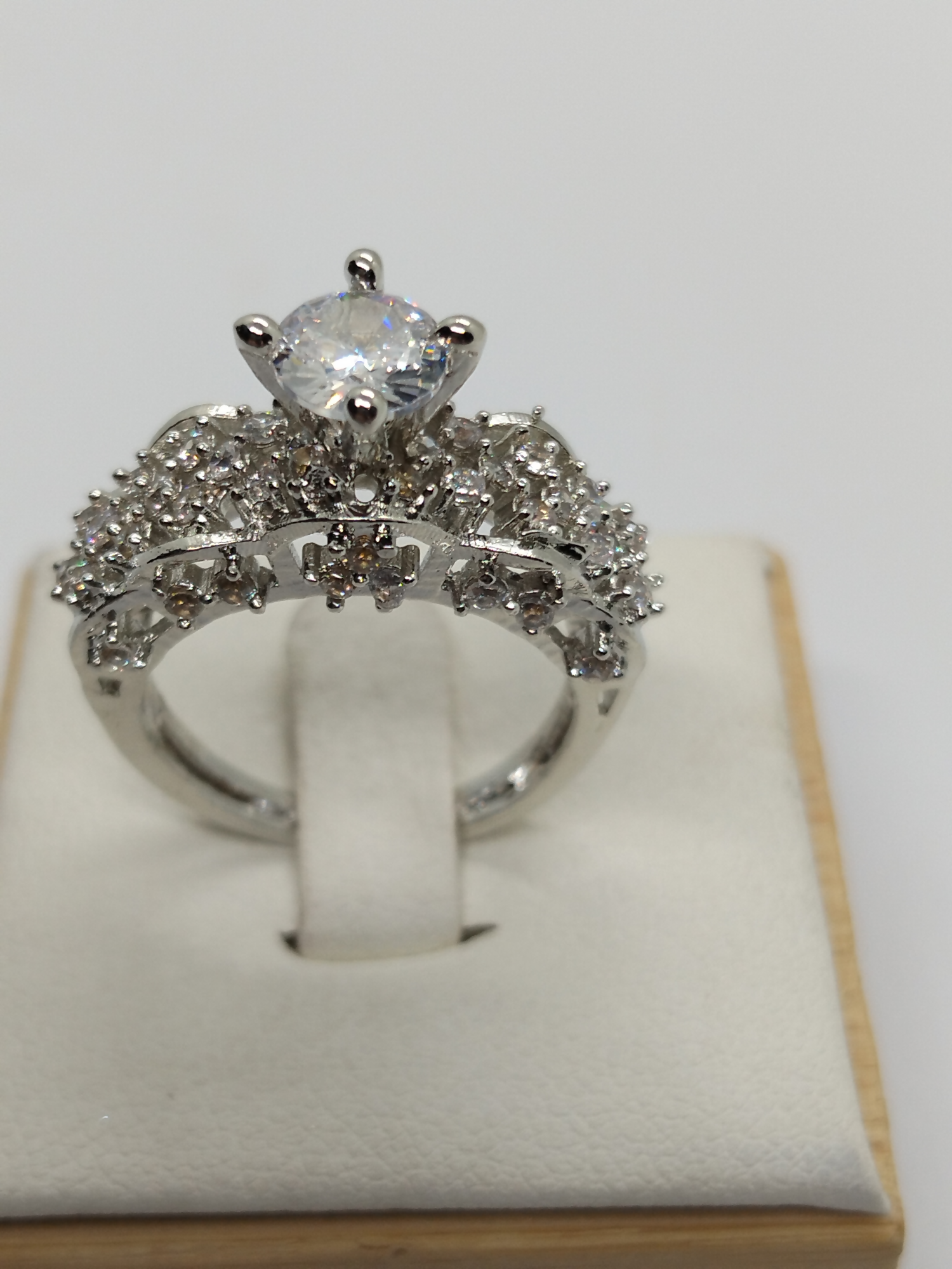 H&A Jewellery One Carat Silver Rhodium Plated Ring