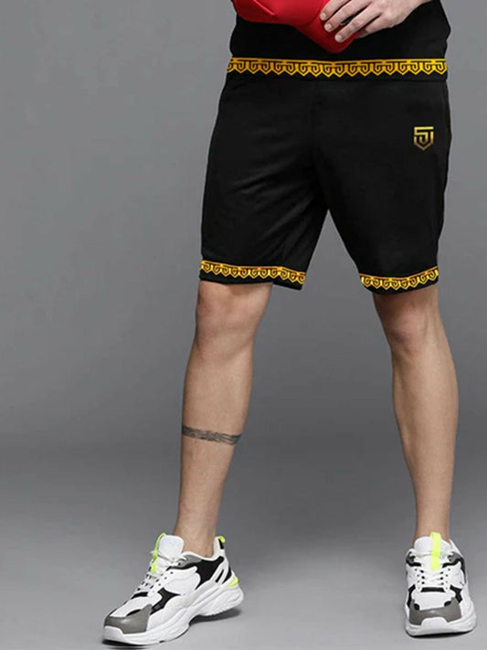 Jupiter Printed Gold Logo Shorts-13140