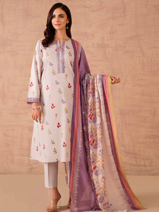 Nishat Viscose Lawn Printed Unstitched 3-Piece Suit-42301783-R