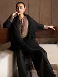 Hussain Rehar Luxury Pret Eid'24 Raw Silk Embellished Stitched 3-Piece Suit-Char
