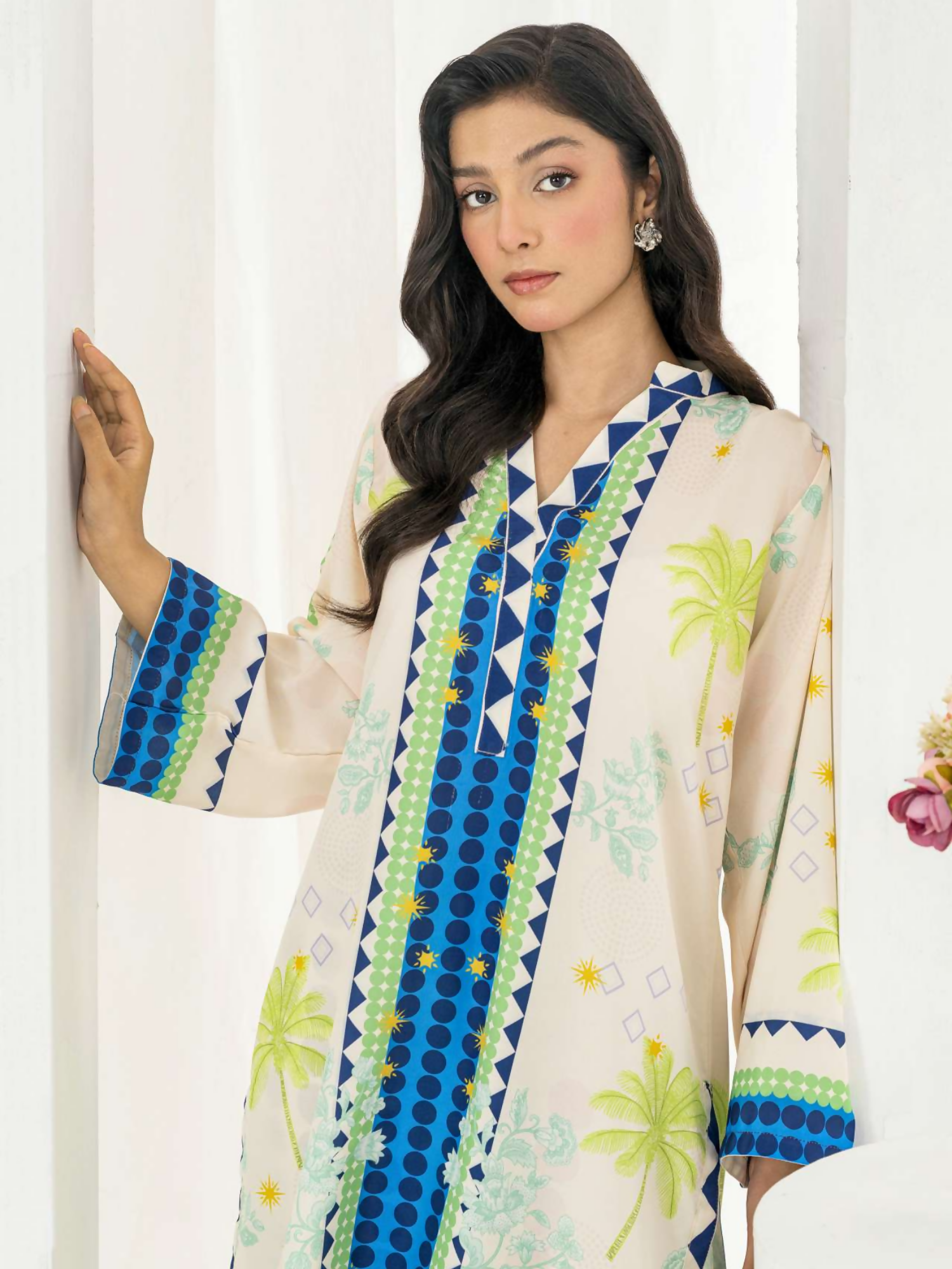 MH Cloth House Poly Lawn Printed Stitched 2-Piece Suit-Zimal