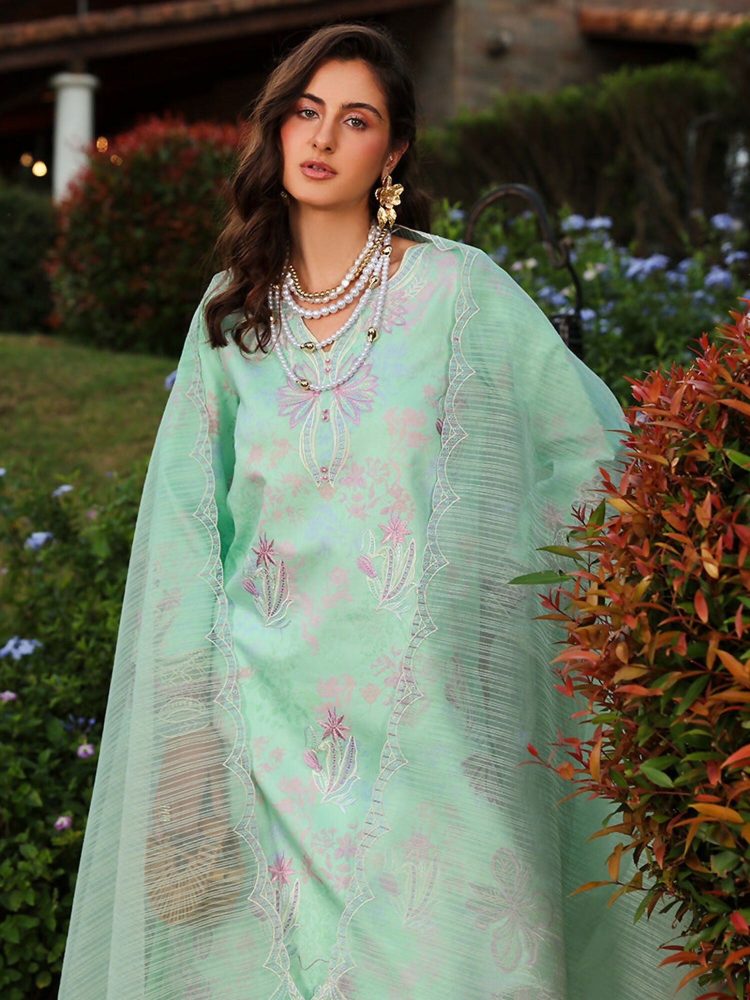 Rang Rasiya Florence Summer Edit'26 Lawn Embroidered Unstitched 3-Piece Suit-Haniya