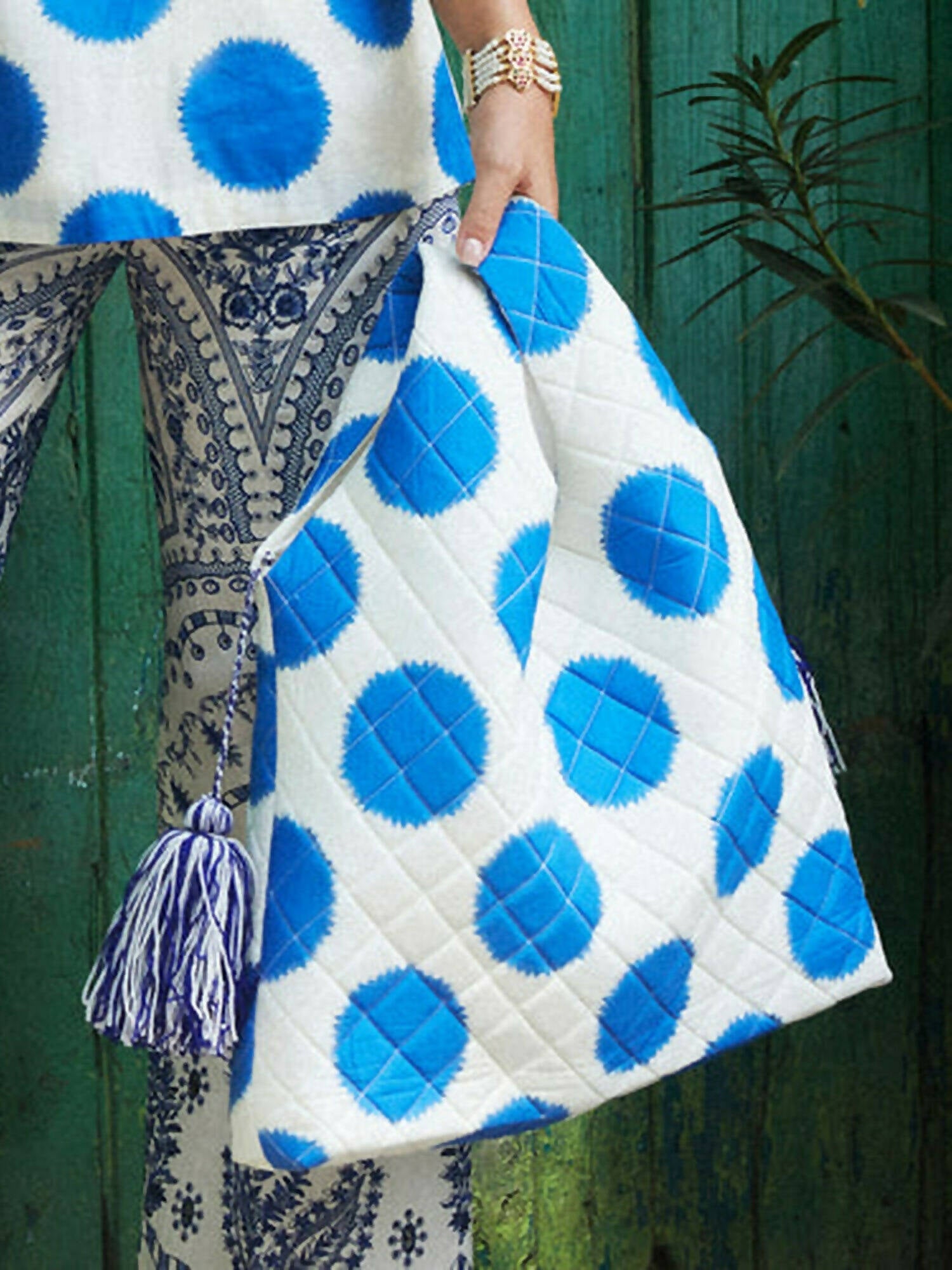 Jugnu by Hussain Rehar Inkwell Tote Bag Blue