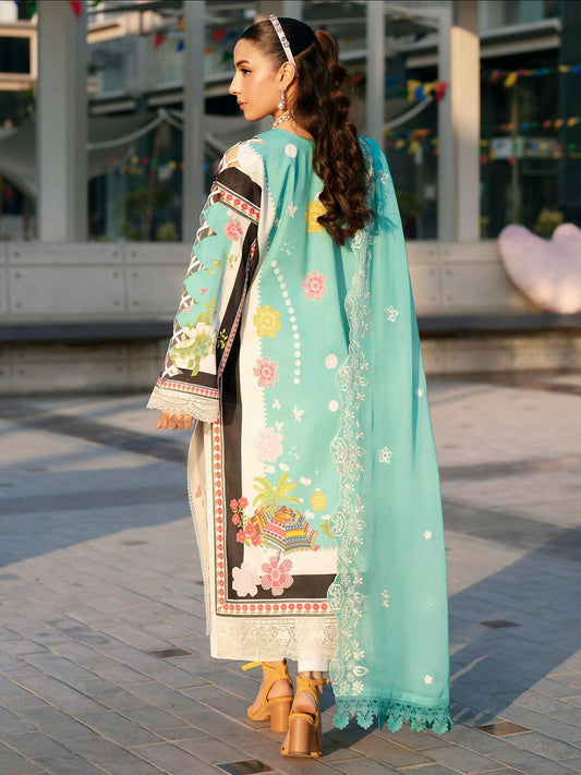 Mahnur Broadway Luxury Lawn'26 Embroidered Unstitched 3-Piece Suit-BW-007