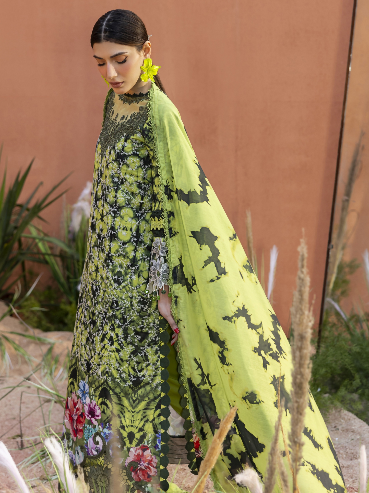 Parishay Ivy Bloom'26 Lawn Embroidered Unstitched 3-Piece Suit-IB-04