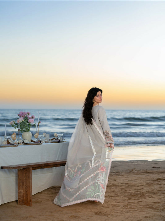 Mahnur Sirene Luxury Lawn'26 Embroidered Unstitched 3-Piece Suit-S-06