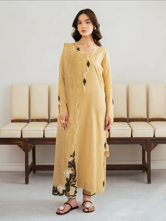 Mahnur Sera Pret'26 Jacquard Lawn Embroidered Stitched 3-Piece Suit-SP-04