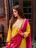 Fatima Hussain Lawn Embroidered Unstitched 3-Piece Suit-Hana
