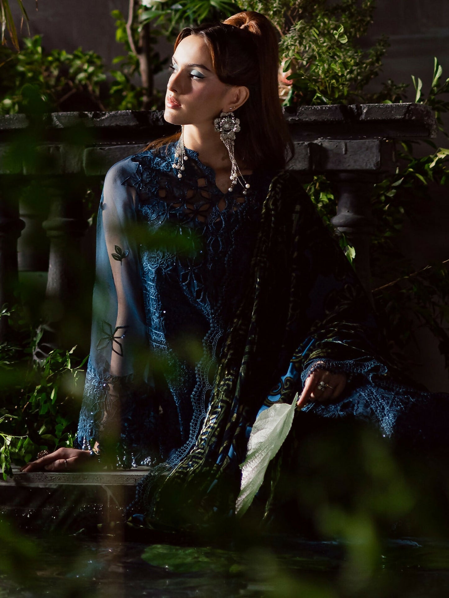 Mahnur Amelia Kotrai Embroidered Unstitched 3-Piece Suit-CK-008