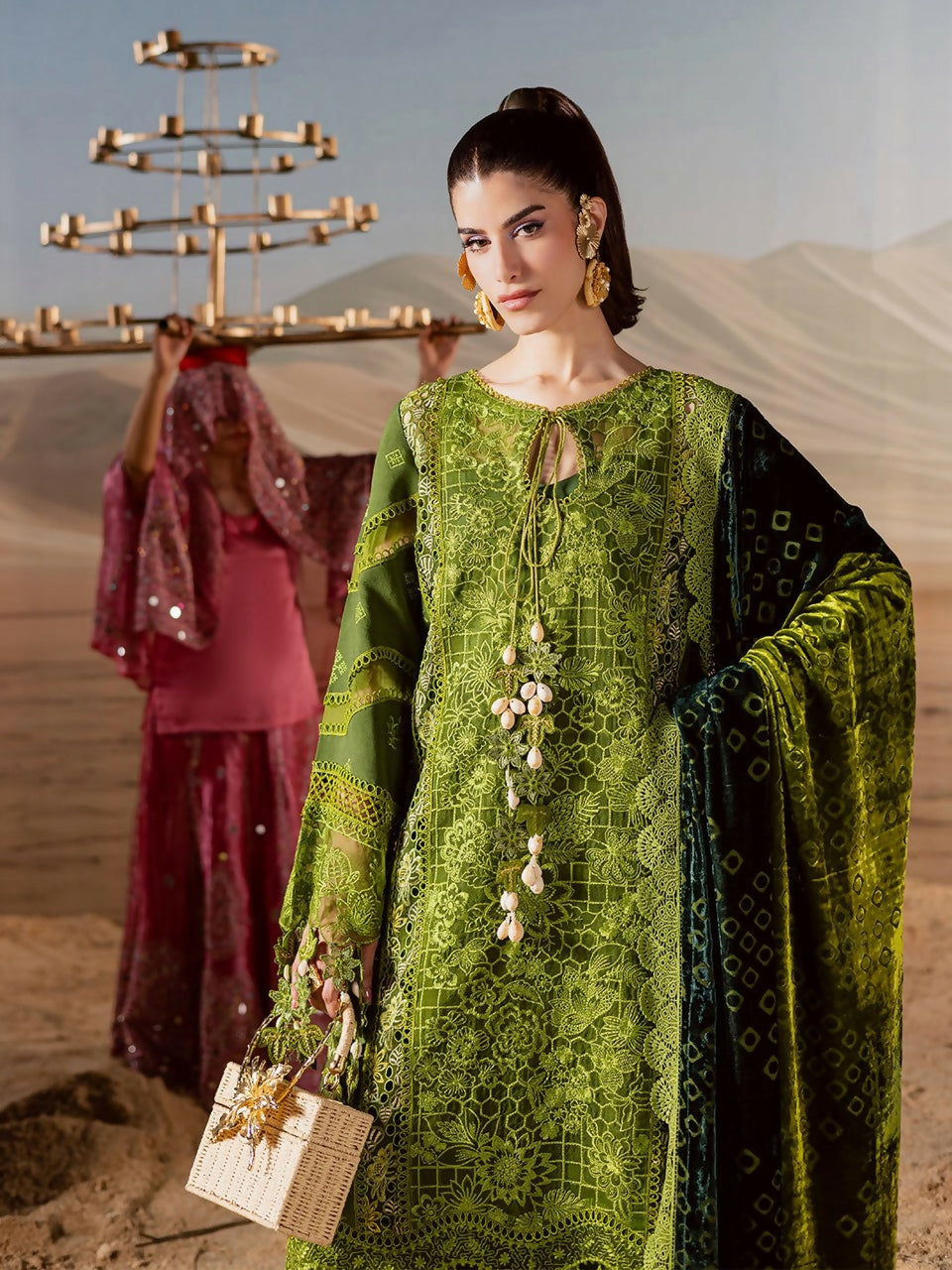 Mahnur Amelia Kotrai Embroidered Unstitched 3-Piece Suit-CK-012