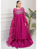 Allure By IH Lehr Chiffon Embroidered Lehenga-Very Berry