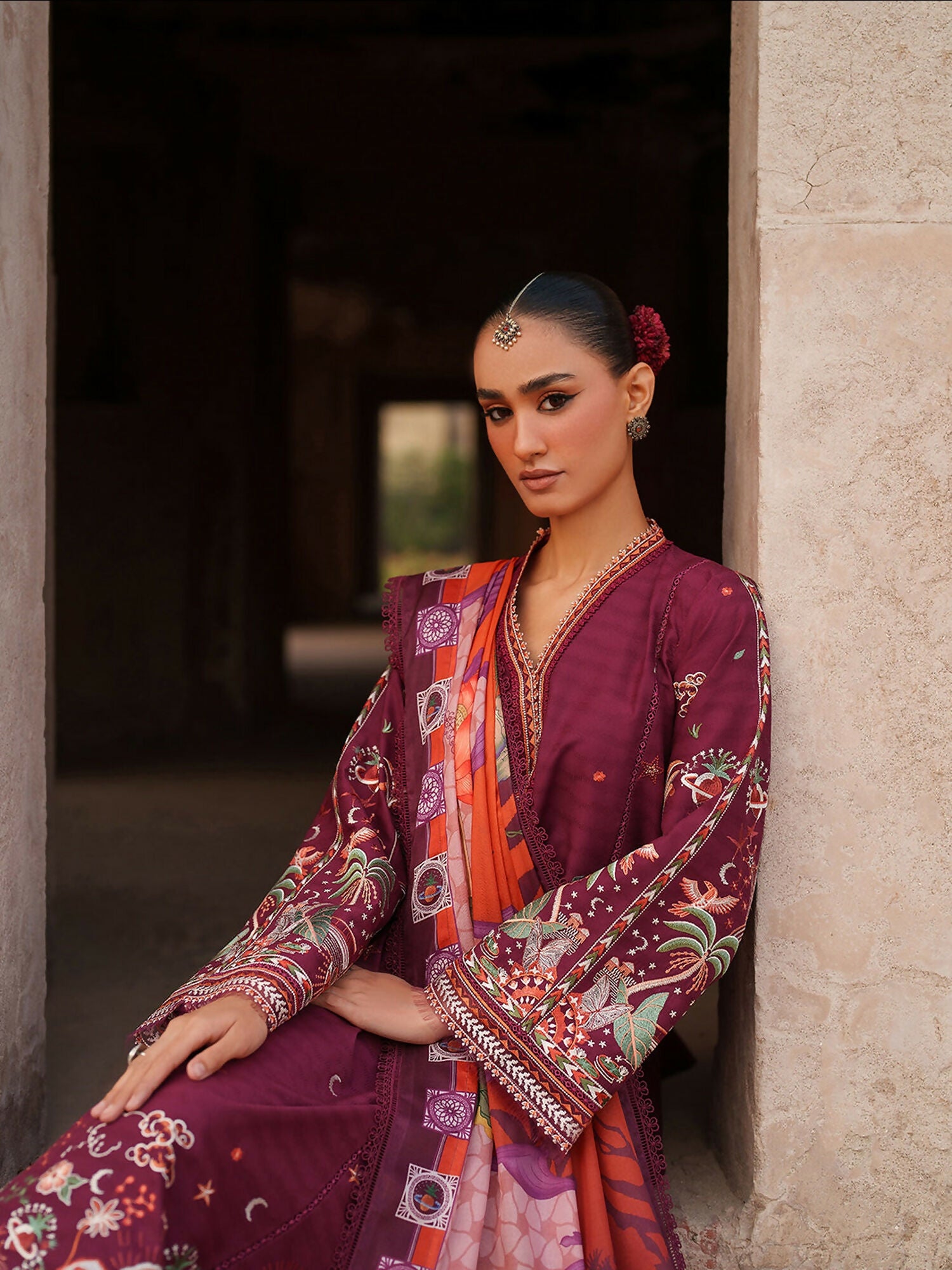 Binilyas Suroor Eid Pret'26 Lawn Embroidered Stitched 3-Piece Suit-242-A