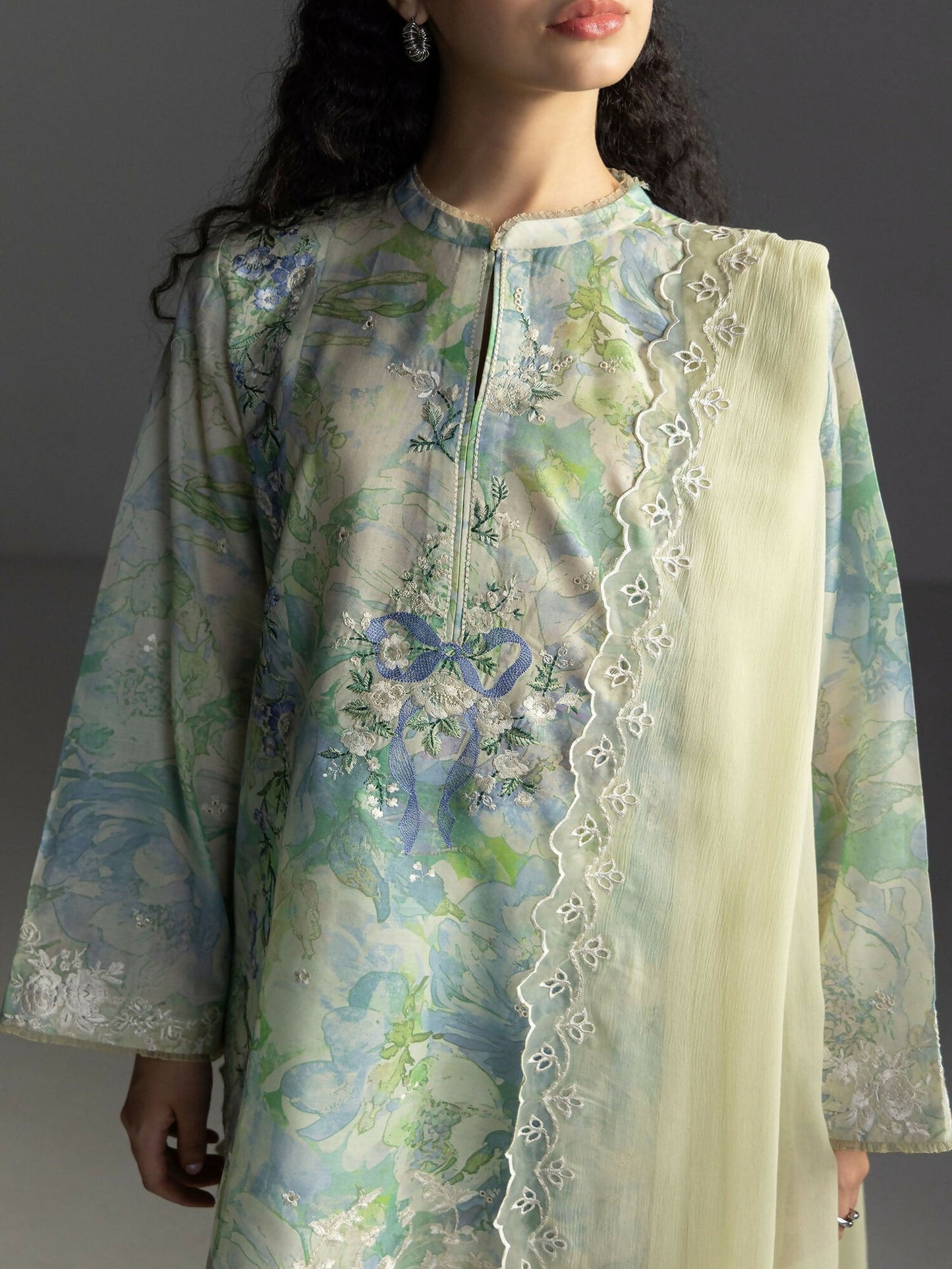 COCO by Zara Shahjahan Lawn'26 Embroidered Unstitched 3-Piece Suit-Aira-6A