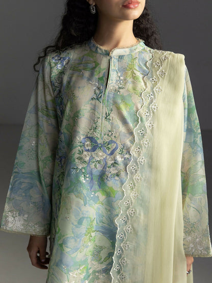 COCO by Zara Shahjahan Lawn'26 Embroidered Unstitched 3-Piece Suit-Aira-6A