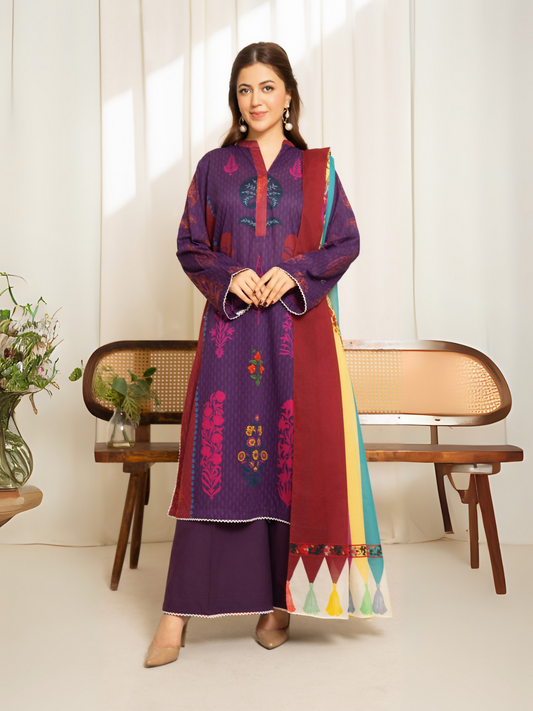 Purple Sulé by COCO – Lawn Printed Unstitched 3-Piece Suit-05