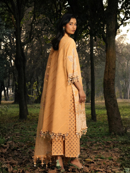 Sana Safinaz Luxury Lawn'25 Lawn Embroidered Unstitched 3-Piece Suit-L251-008B-3CT