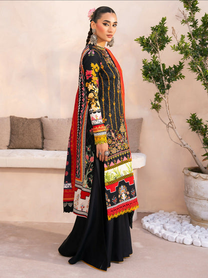 Binilyas Kotrai Embroidered Unstitched 3-Piece Suit-794 - B