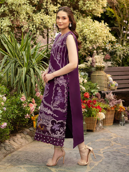 Parishay Shangrila V2 Lawn Embroidered Unstitched 3-Piece Suit-SHR - 08