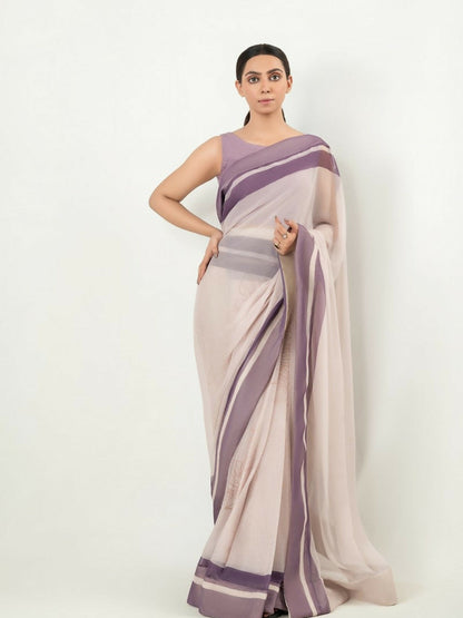 Imran Aftab Chiffon Printed Unstitched Saree-IASC-19