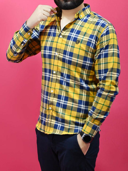 Jupiter Executive Checked Pro Fit Black Cotton Casual Shirt for Men featuring chest and cuff embroidery with a stylish checked design.