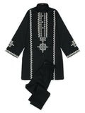 Velvour Girls Cotton Embroidered Stitched 2-Piece Suit-VG103-C
