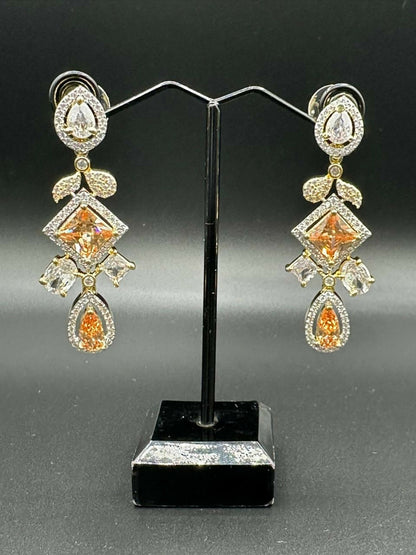H&A Jewellery One Carat Silver and Gold Plated Earrings