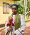 Jugnu by Hussain Rehar Cotton Embroidered Scarf-Navya