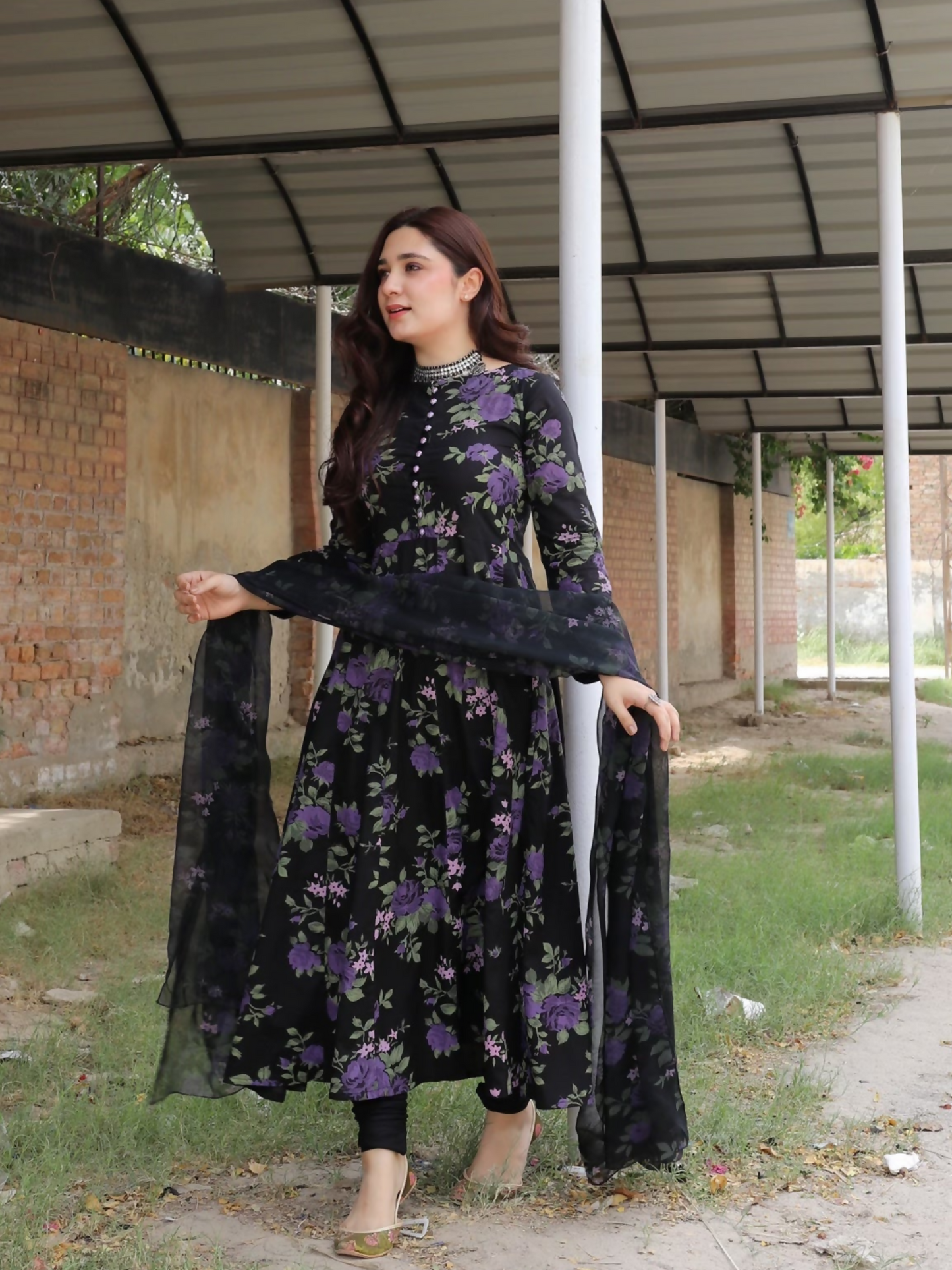 Panache Apparel Daily Essentials RTW Linen Printed Stitched Suit-Shabnam